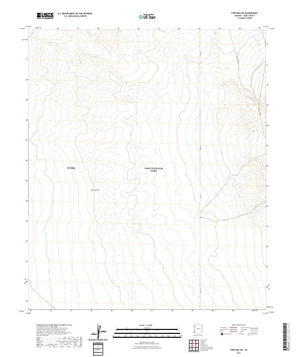Fortuna SW topographic map thumbnail