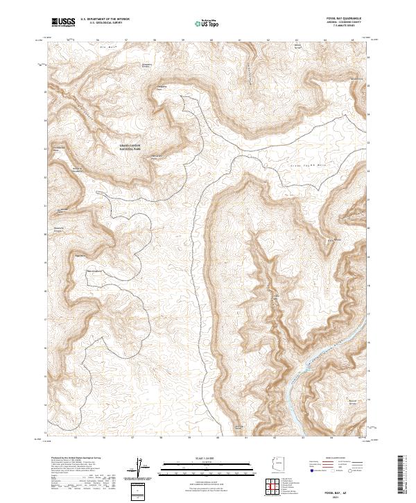 Fossil Bay 2021 topographic map thumbnail