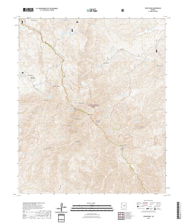 Four Peaks topographic map thumbnail