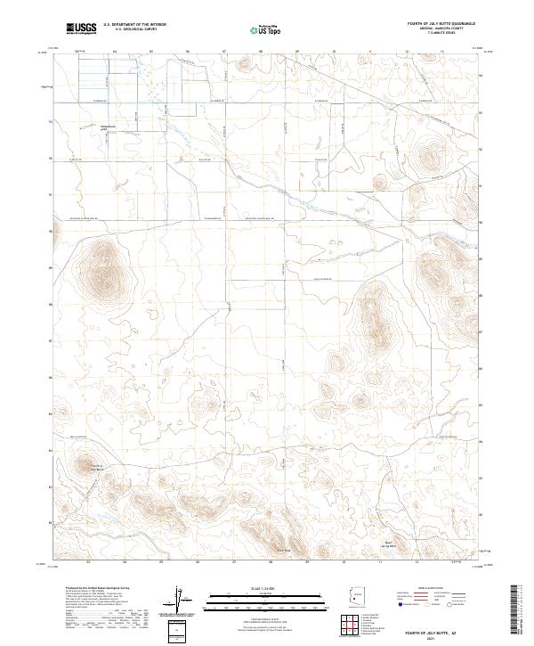 Fourth of July Butte topographic map thumbnail