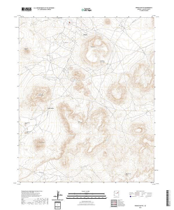 French Butte topographic map thumbnail