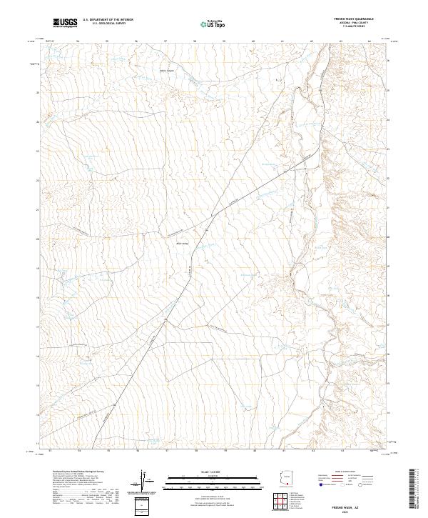 Fresno Wash topographic map thumbnail