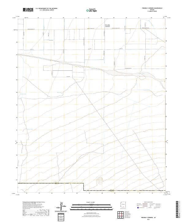 Friendly Corners topographic map thumbnail