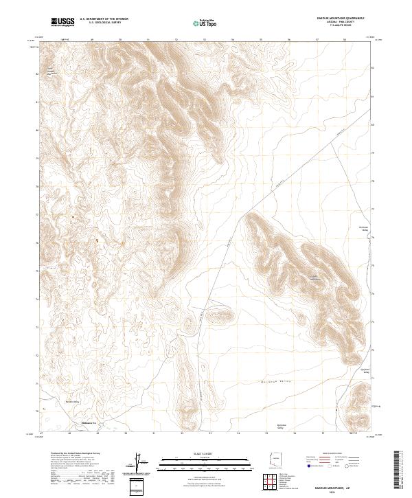 Gakolik Mountains topographic map thumbnail