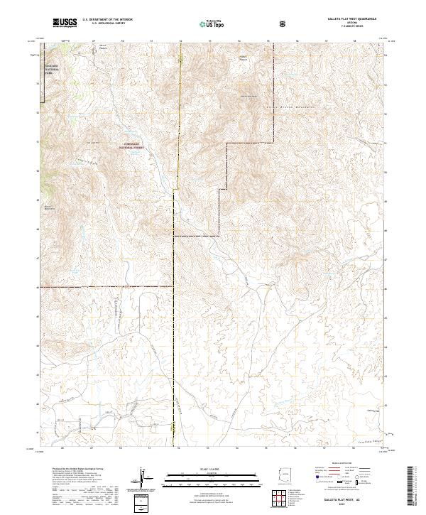 Galleta Flat West topographic map thumbnail