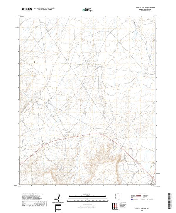 Ganado Mesa SW topographic map thumbnail