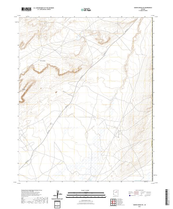 Garces Mesas SE topographic map thumbnail