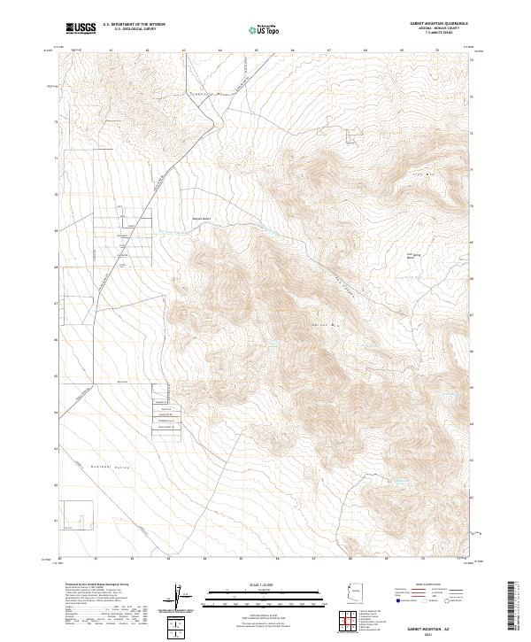 Garnet Mountain topographic map thumbnail