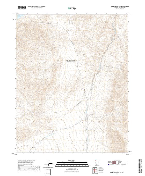 Garnet Mountain NW topographic map thumbnail