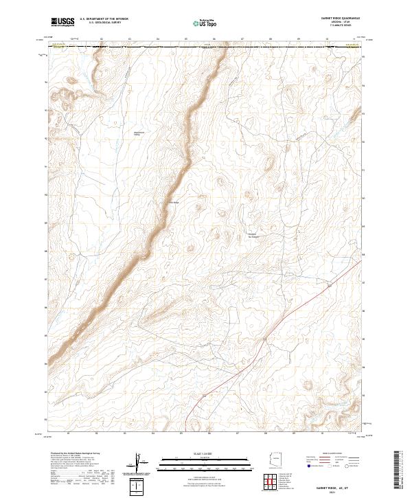 Garnet Ridge topographic map thumbnail