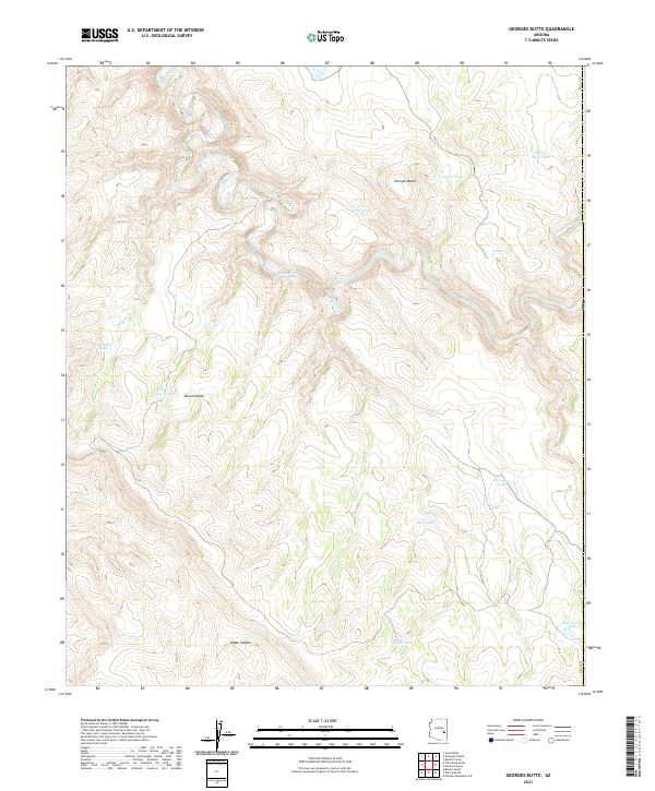 Georges Butte topographic map thumbnail