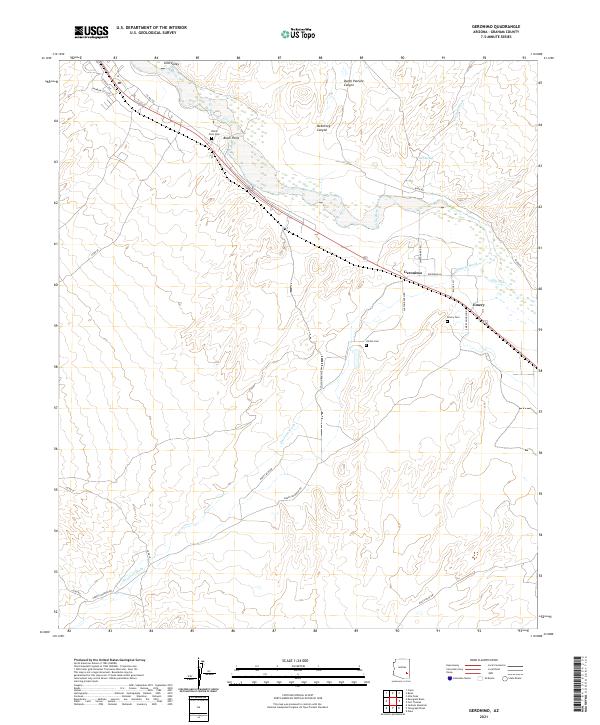 Geronimo 2021 topographic map thumbnail