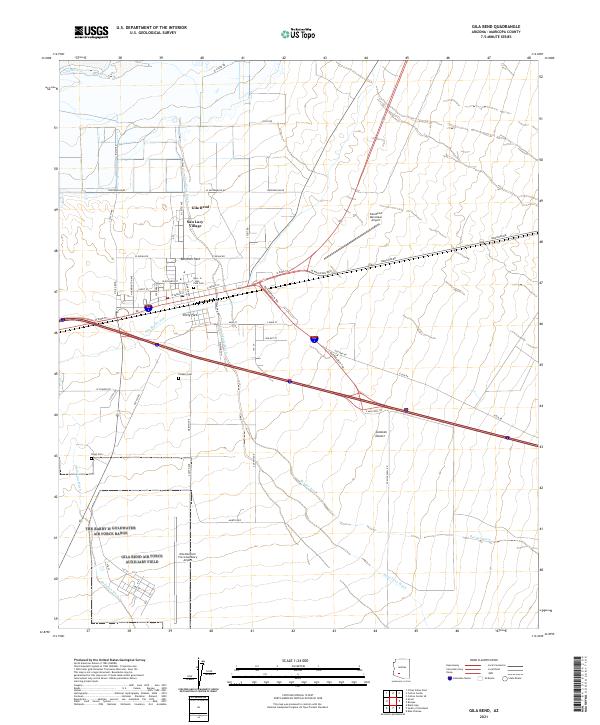 Gila Bend topographic map thumbnail