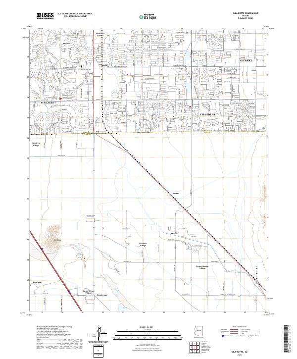 Gila Butte topographic map thumbnail