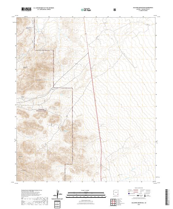Gillespie Mountain topographic map thumbnail