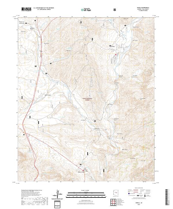 Gisela topographic map thumbnail