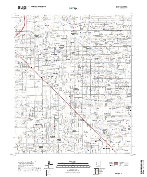 Glendale topographic map thumbnail