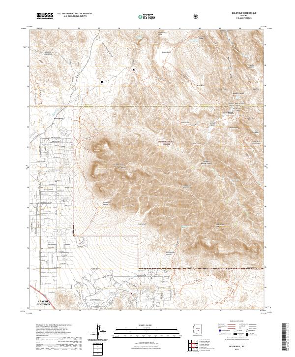 Goldfield topographic map thumbnail