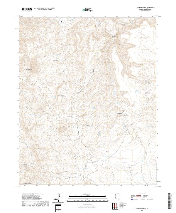 Gonzales Wash topographic map thumbnail