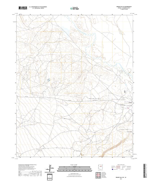 Grand Falls SE topographic map thumbnail
