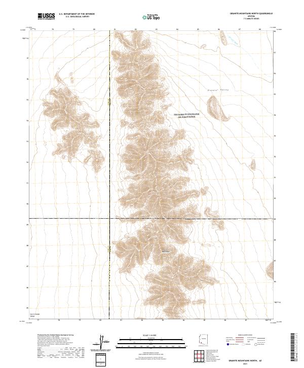 Granite Mountains North topographic map thumbnail