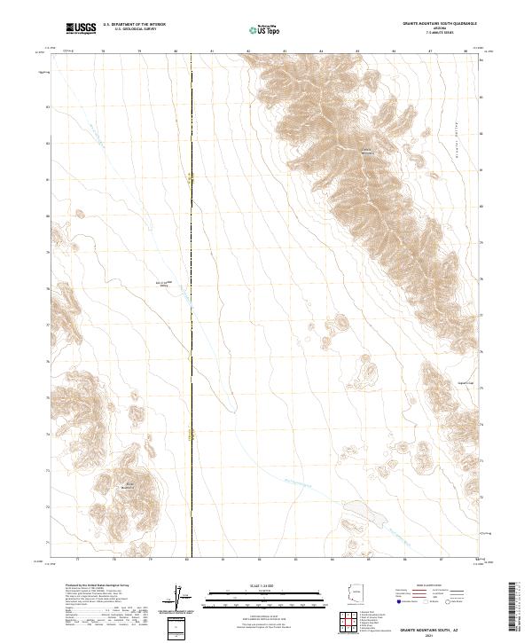 Granite Mountains South topographic map thumbnail
