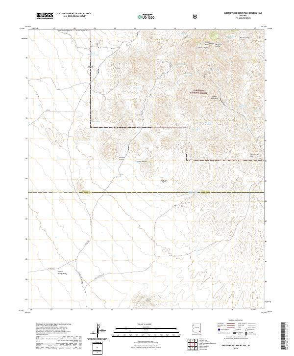 Greasewood Mountain 2021 topographic map thumbnail