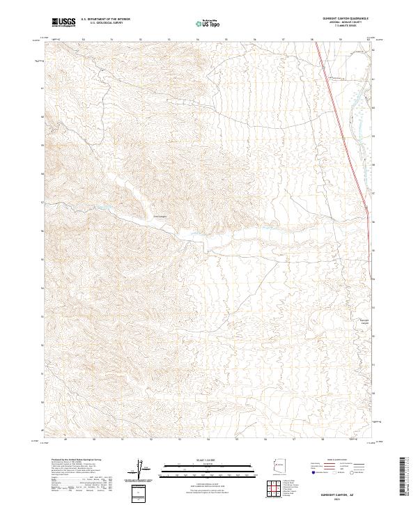 Gunsight Canyon topographic map thumbnail