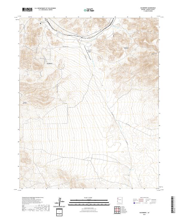Hackberry 2021 topographic map thumbnail