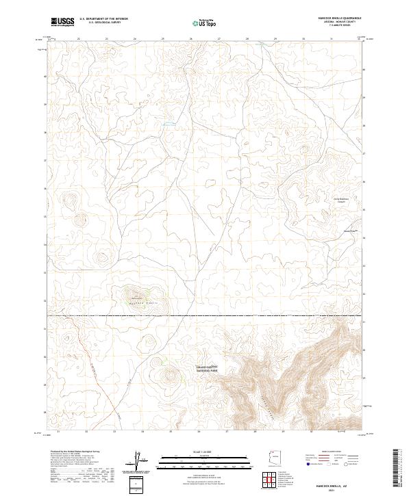 Hancock Knolls topographic map thumbnail
