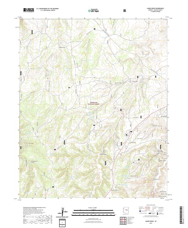 Hanks Draw topographic map thumbnail