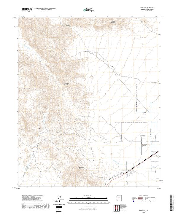 Harcuvar topographic map thumbnail