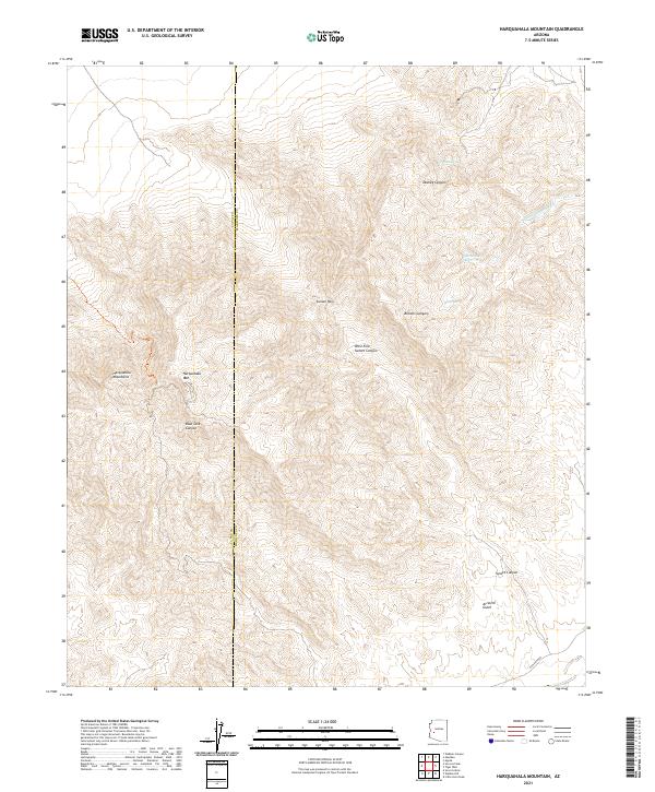 Harquahala Mountain topographic map thumbnail