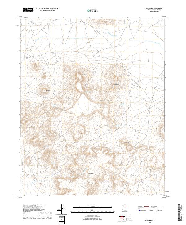 Hauke Mesa topographic map thumbnail