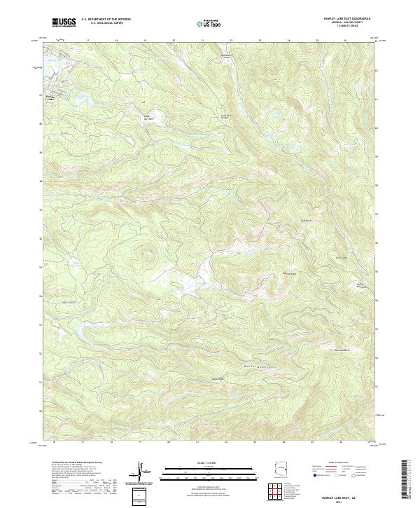 Hawley Lake East topographic map thumbnail