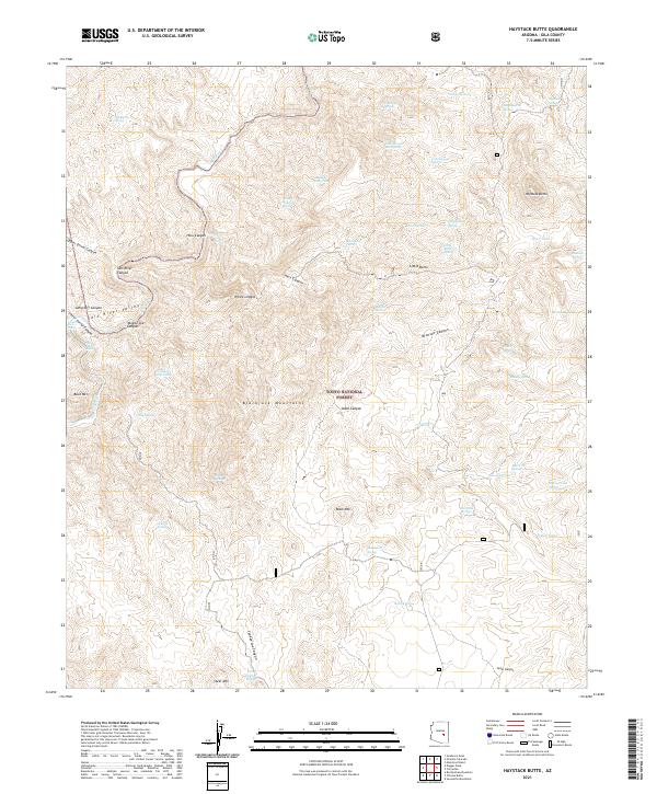 Haystack Butte topographic map thumbnail