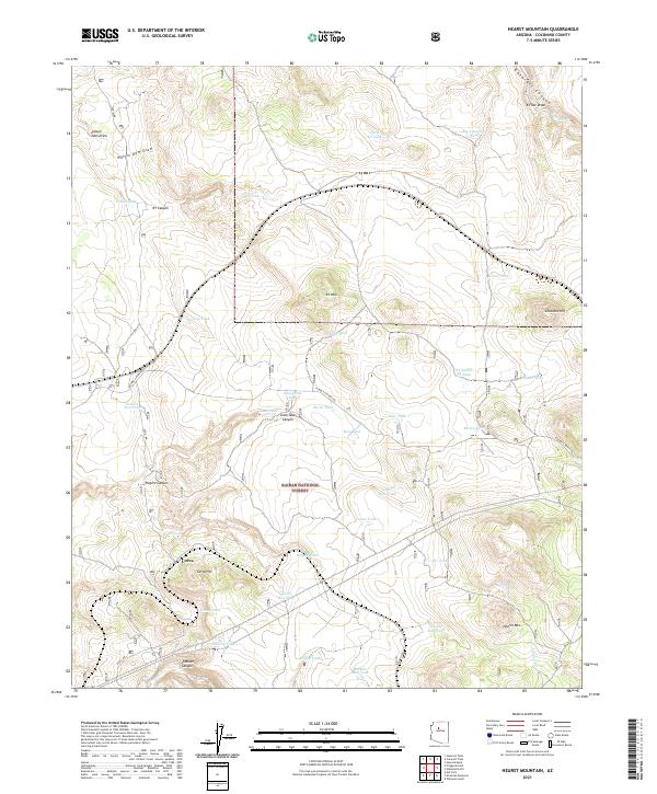 Hearst Mountain topographic map thumbnail