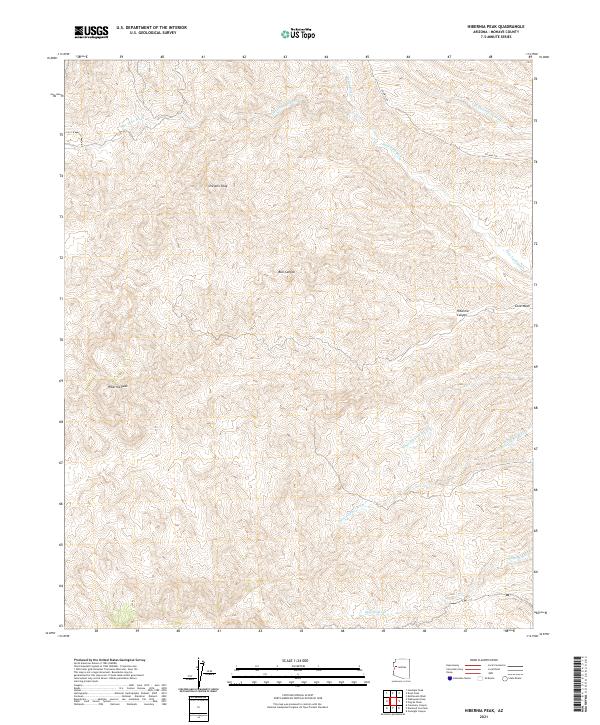 Hibernia Peak 2021 topographic map thumbnail