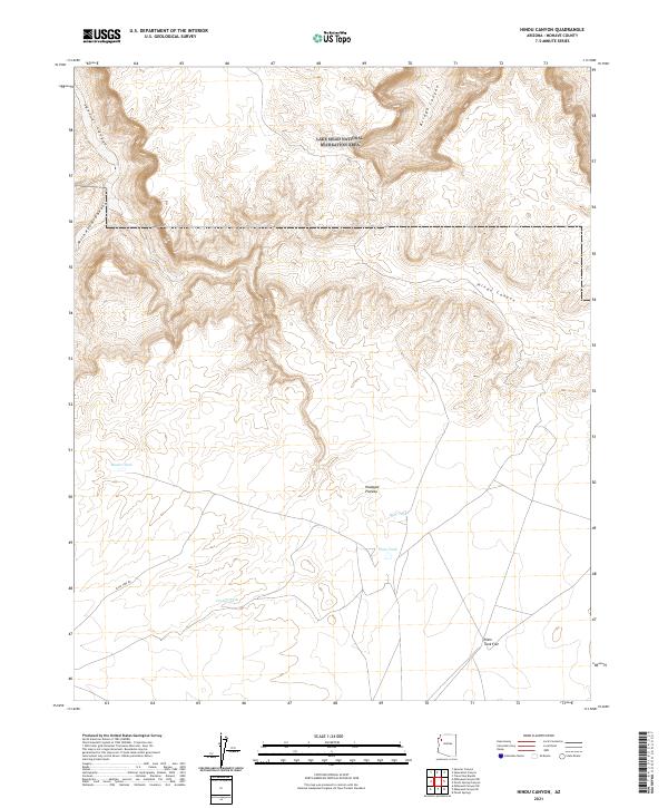 Hindu Canyon topographic map thumbnail