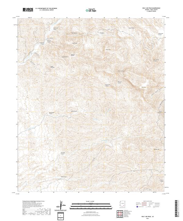 Holy Joe Peak 2021 topographic map thumbnail