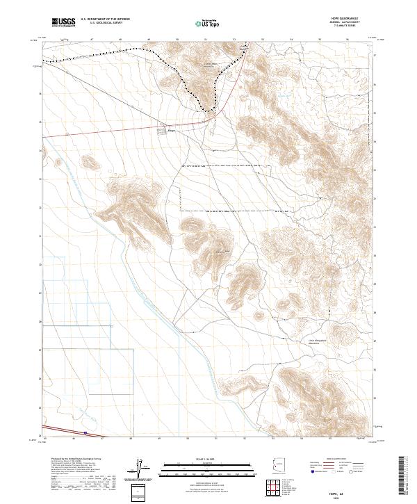 Hope 2021 topographic map thumbnail