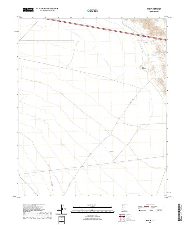 Hope SW 2021 topographic map thumbnail