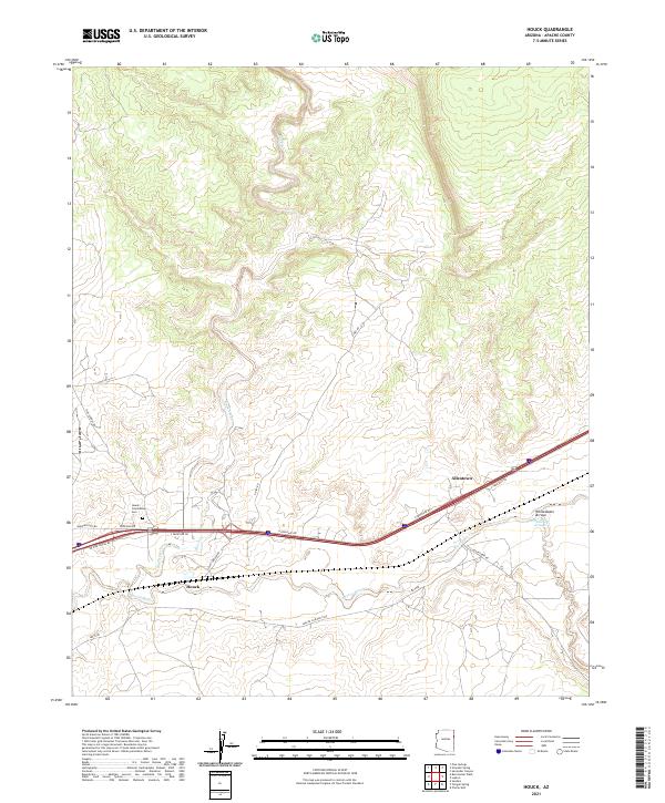 Houck topographic map thumbnail