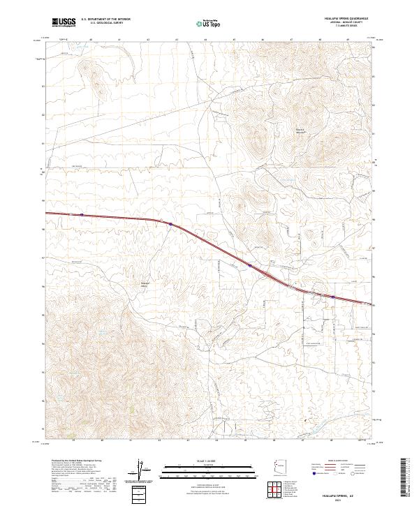 Hualapai Spring 2021 topographic map thumbnail