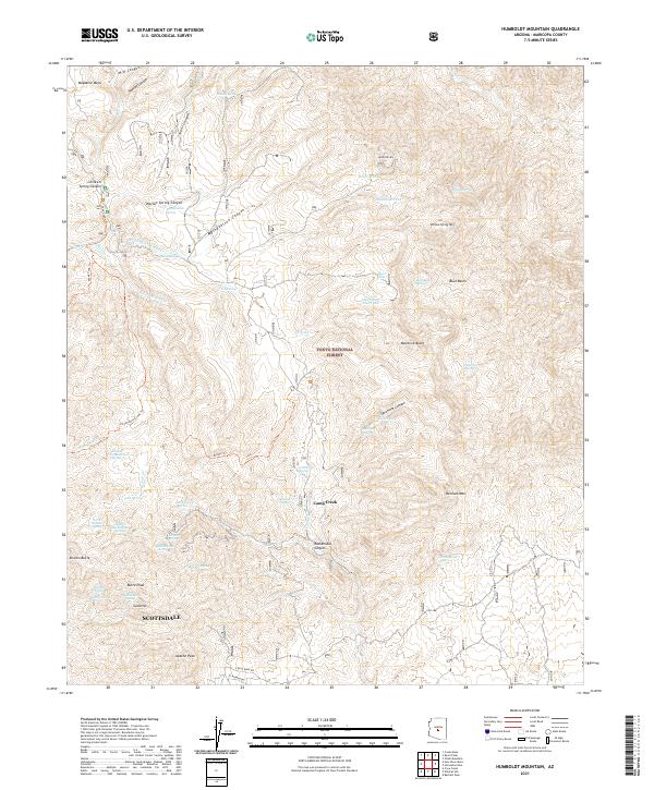 Humboldt Mountain 2021 topographic map thumbnail