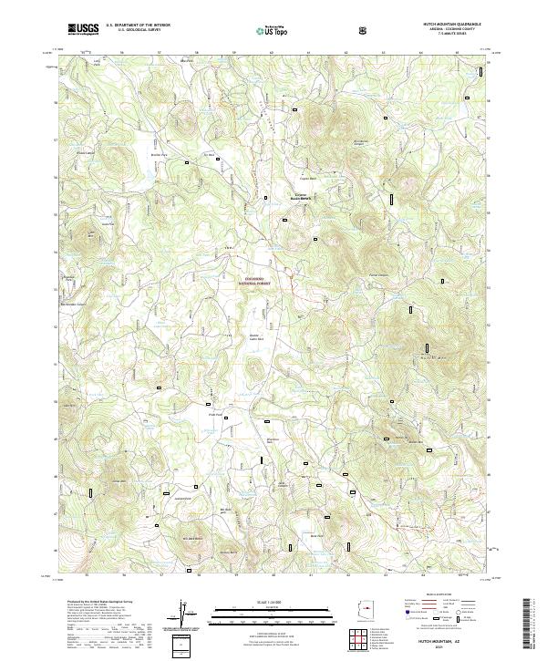 Hutch Mountain topographic map thumbnail
