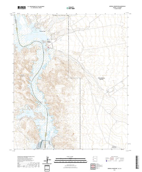 Imperial Reservoir 2021 topographic map thumbnail