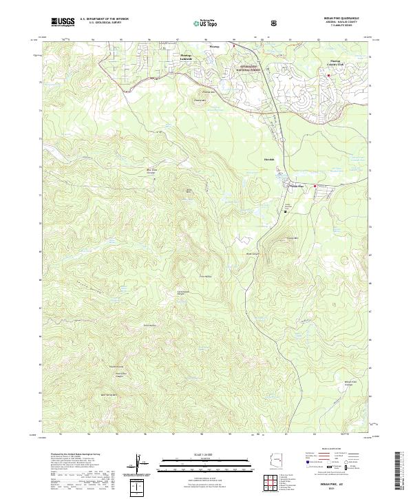 Indian Pine topographic map thumbnail