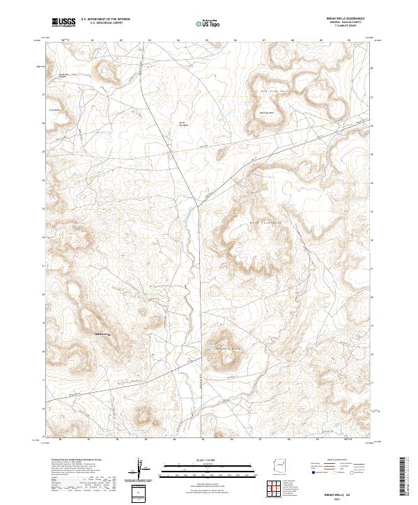 Indian Wells topographic map thumbnail