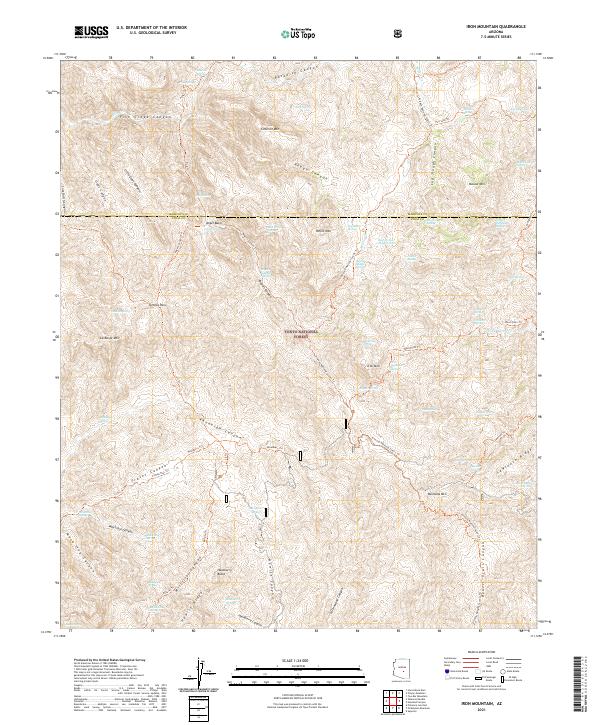 Iron Mountain topographic map thumbnail